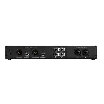 RA-200 rear panel with balanced XLR/TRS inputs and outputs, send and return jacks